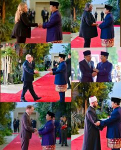 Presiden Terpilih Prabowo Subianto Menyambut Tamu di Istana Negara