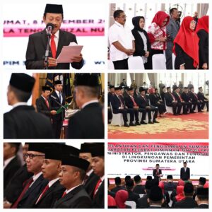 Agus Fatoni Lakukan Rotasi Dan Lantik ASN Lingkup Pemprov.Sumut : Tekankan Netralitas Dan Profesional
