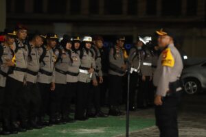 Kabag Ops Polres Gowa Pimpin Apel Pengecekan Kesiapan Perlengkapan 654 Personel PAM Pemungutan Suara