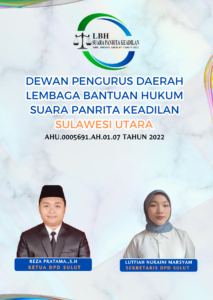 DPP LBH Suara Panrita Keadilan Resmi Menunjuk Reza Pratama,SH dan Lutfiah Nuraini Marsyam Sebagai Ketua dan Sekretaris DPD Sulawesi Utara